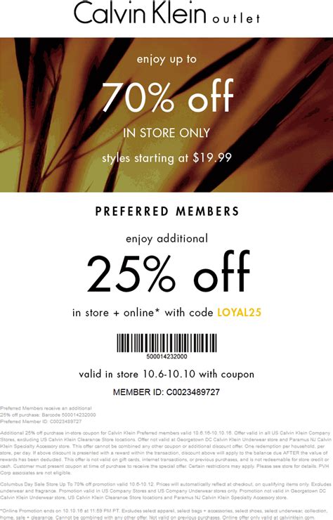 coupon calvin klein outlet|calvin klein factory outlet website.